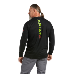 Picture of Ariat 10039295 FR STRETCH LOGO LS T-SHRT