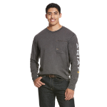 Picture of Ariat 10027815 REBAR WORKMAN LOGO LS T-SHRT