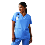 Picture of Ariat 10039714 CLARA 6 POCKET STR SS SCRUB TOP
