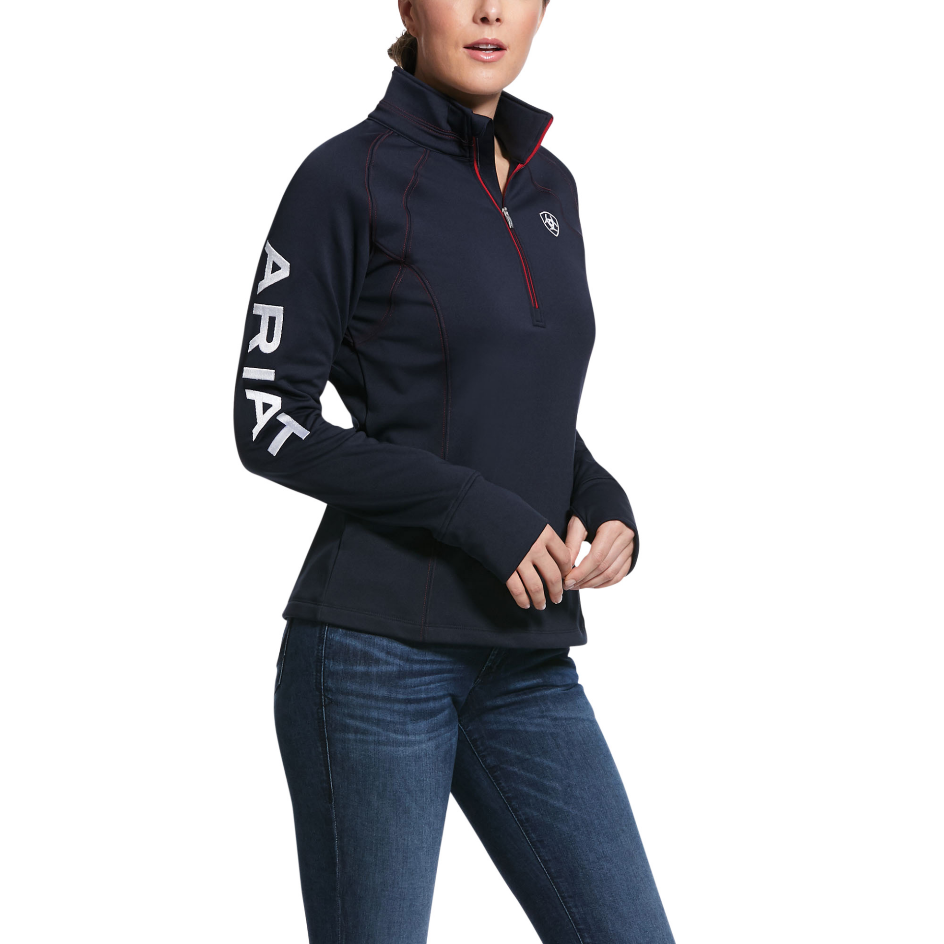 Picture of Ariat 10011282 TEK TEAM 1/2 ZIP SWTSHRT