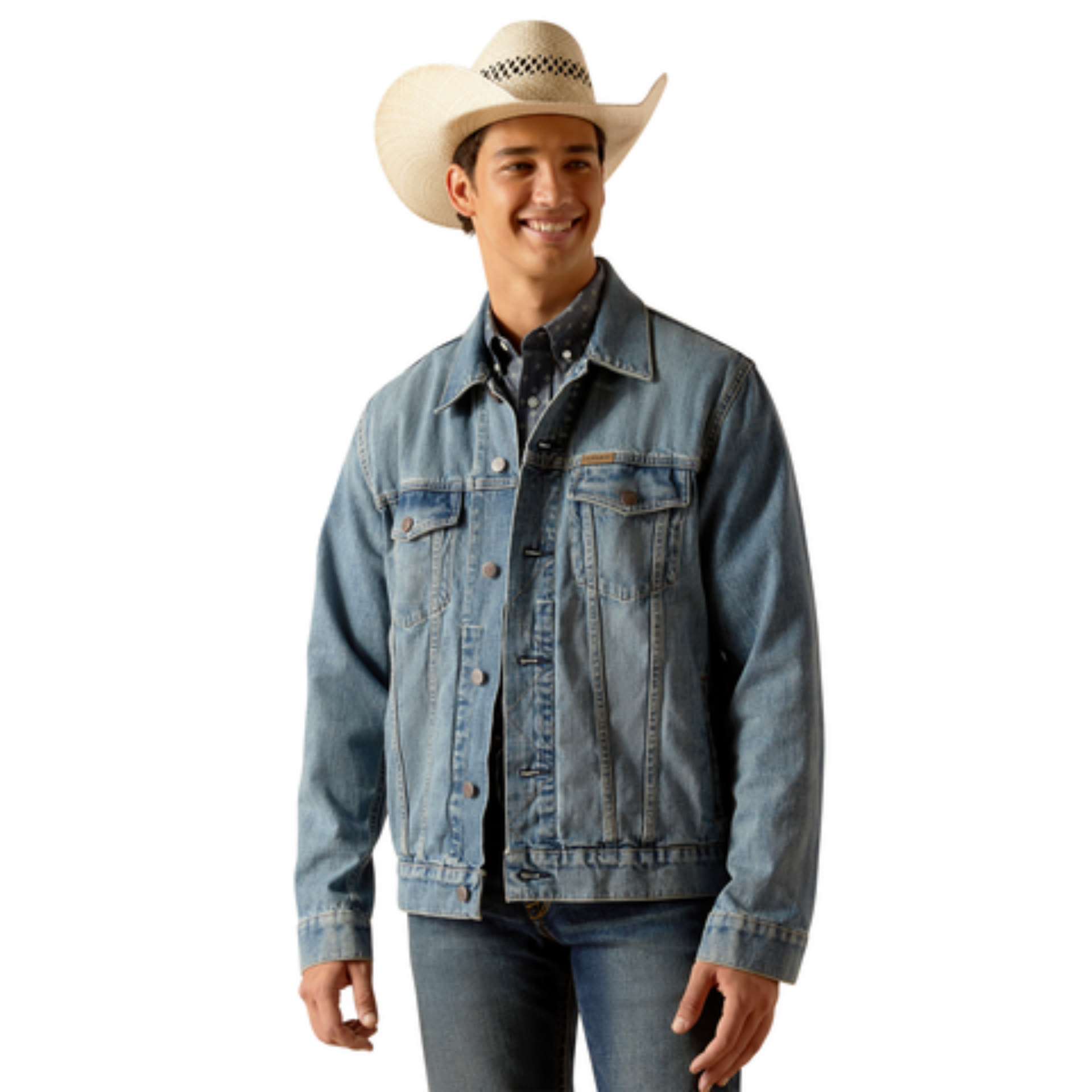 Picture of Ariat 10048254 DENIM TRUCKER JKT ROBY