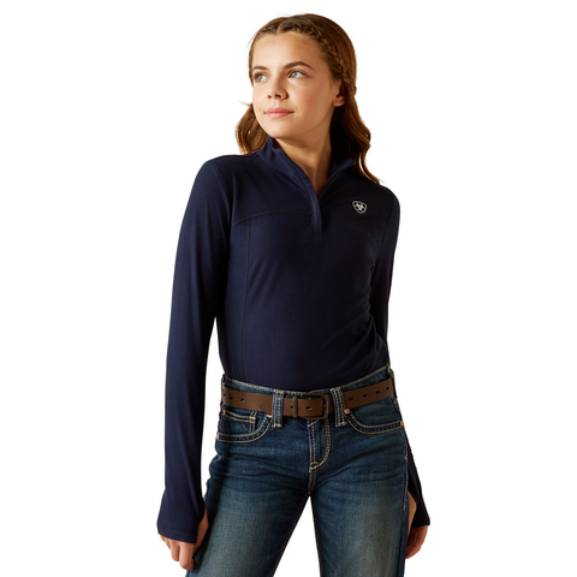 Picture of Ariat 10052914 LOWELL 3.0 1/4 ZP LS BSLYR