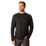 Picture of Ariat 10052075 REBAR GRIDWORK CREWNECK LS TSHRT