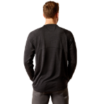 Picture of Ariat 10052075 REBAR GRIDWORK CREWNECK LS TSHRT