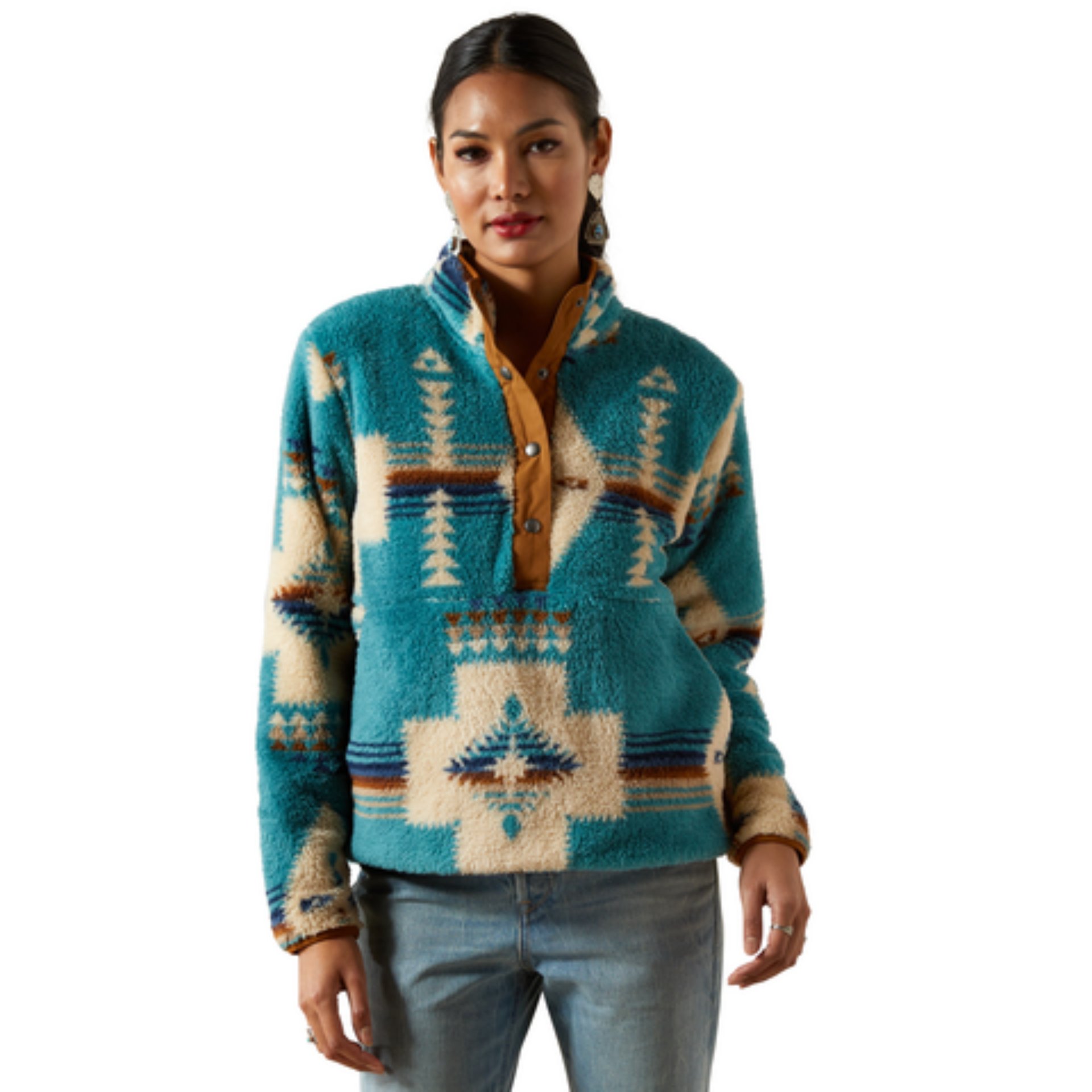 Picture of Ariat 10062613 Berber Snap Front Sweatshirt