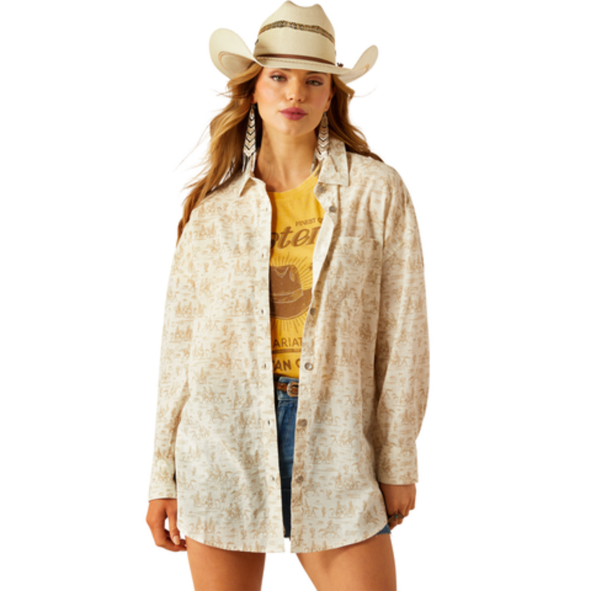 Picture of Ariat 10060393 Poppy Summer Overshirt Shirt