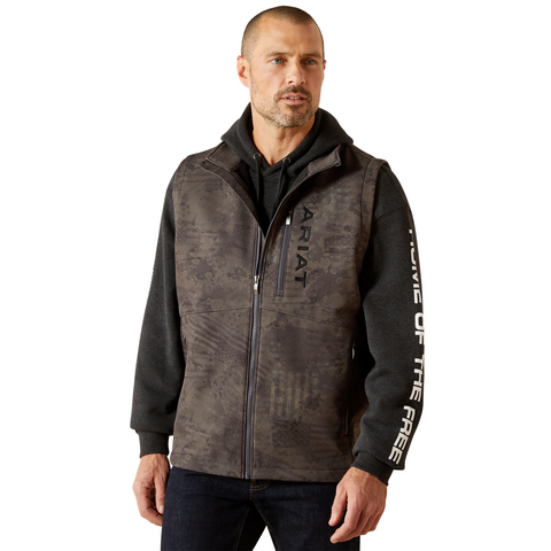 Picture of Ariat 10062594 Patriot Flag Softshell Vest