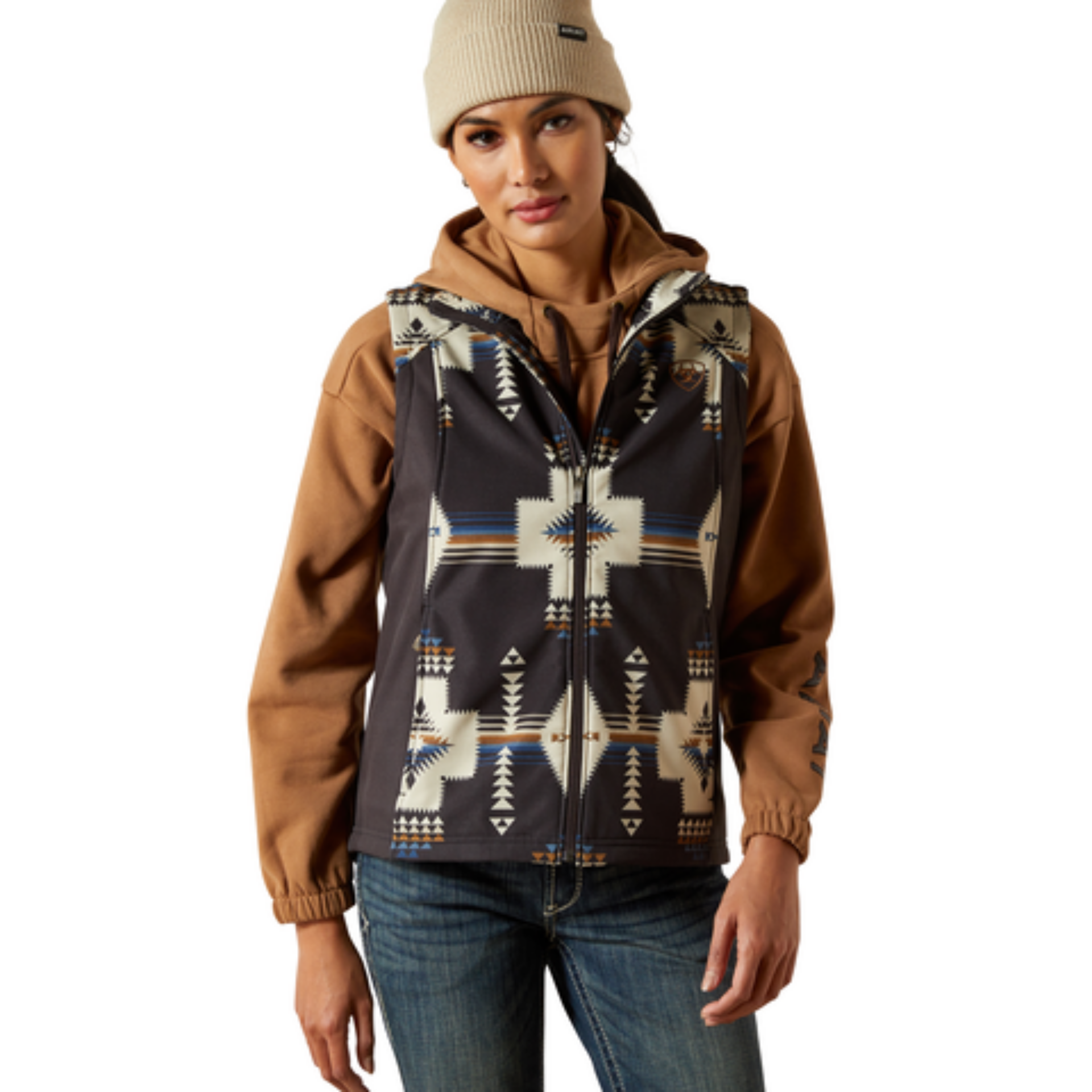 Picture of Ariat 10062811 Ariat Logo Softshell Print Vest