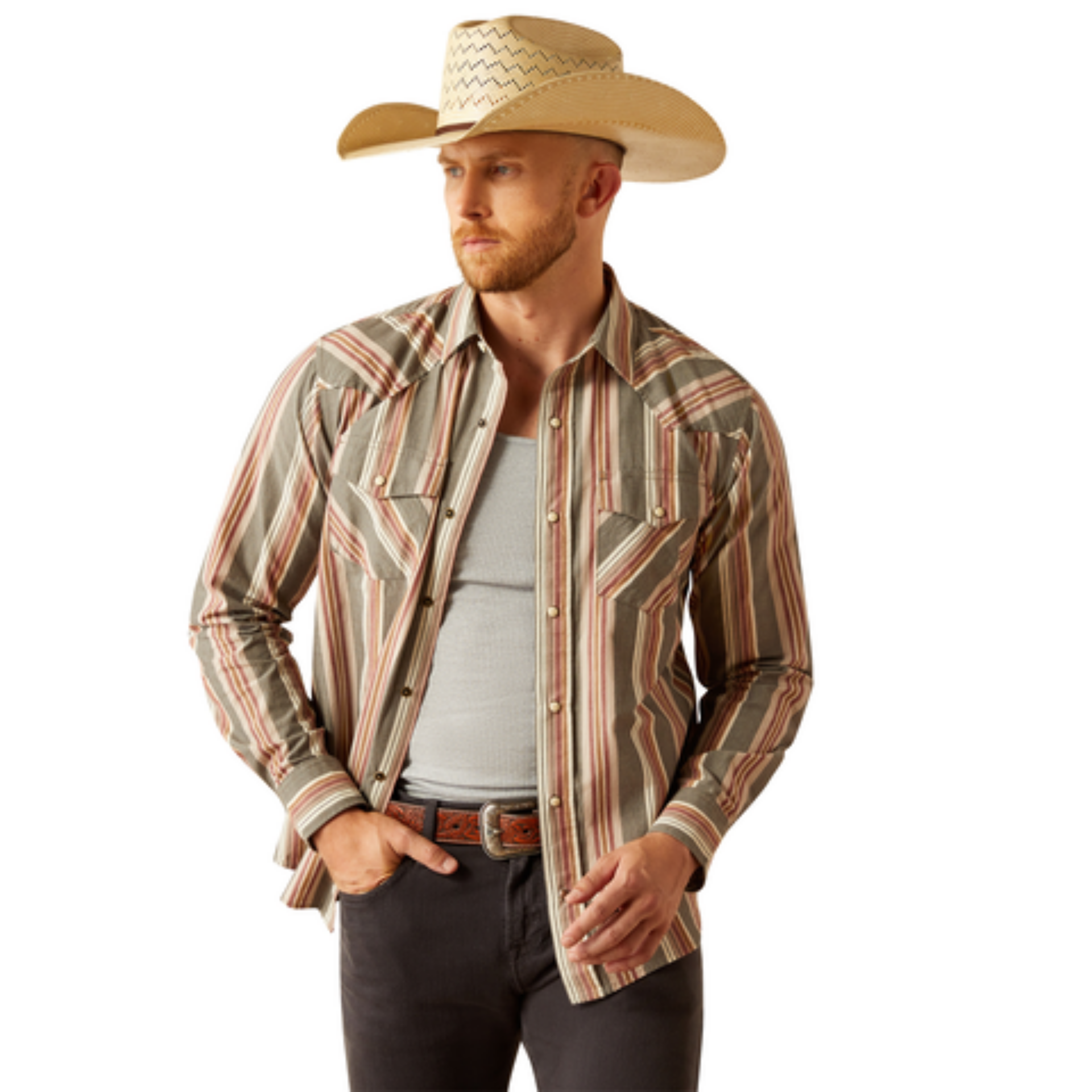 Picture of Ariat 10058702 Hawk Retro Fit Shirt