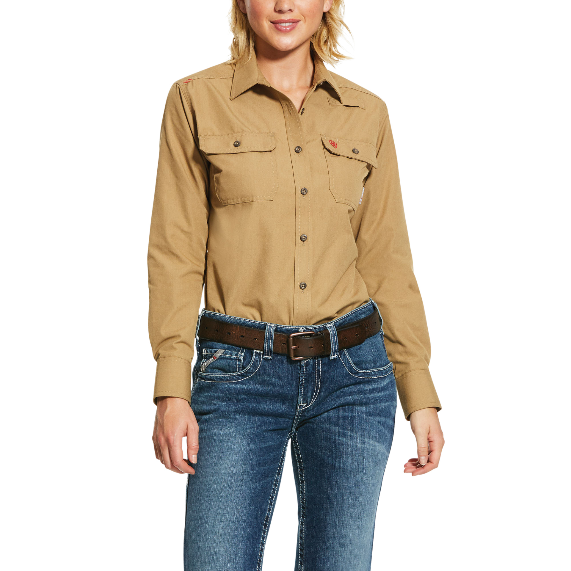 Picture of Ariat 10030336 FR FEATHERLIGHT LS WRK SHRT