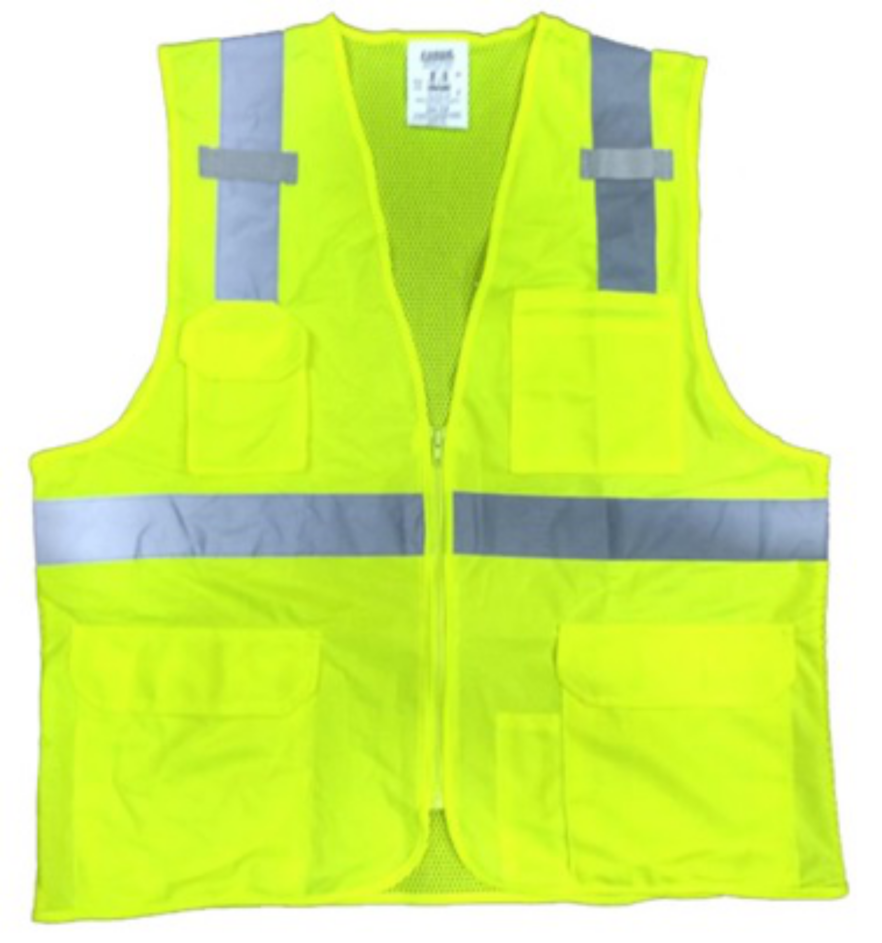 Picture of Forge FR MHVSZV-005 MEN'S HI-VIS SURVEYOR ZIP VEST WITH 8 POCKE