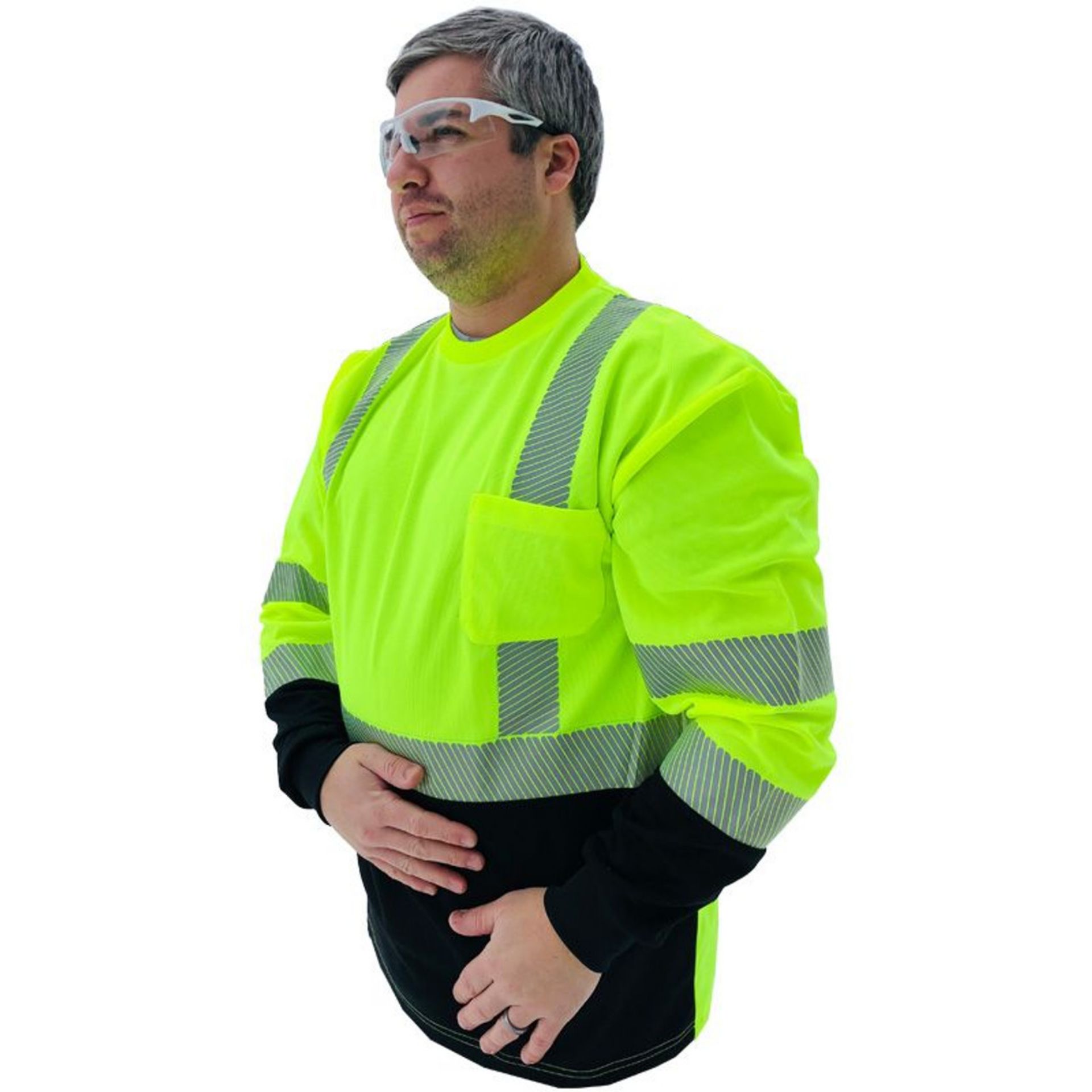 Picture of Forester C3LBB Class 3 Long Sleeve Black Bottom Safety Shirts