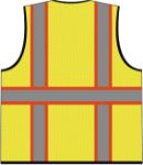 Picture of Safety Brite SB-43Z Class 2 Multi-Pocket Two-Tone Trim Mesh Vest