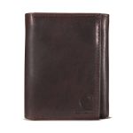 Picture of Carhartt B0000219 Mens Oil Tan Leather Trifold Wallet
