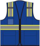 Picture of Safety Brite SB-43Z Class 2 Multi-Pocket Two-Tone Trim Mesh Vest