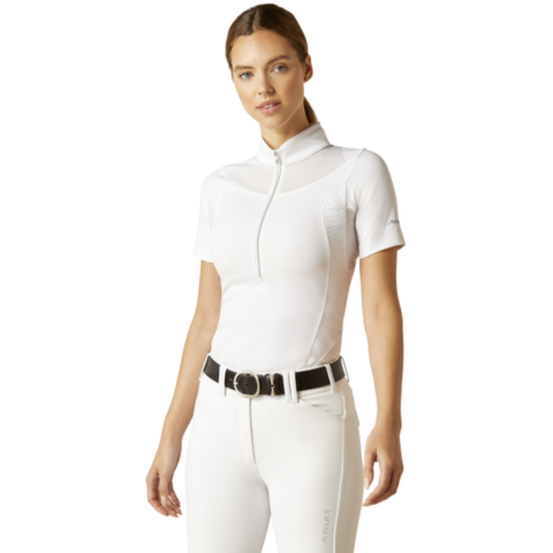 Picture of Ariat 10043399 ASCENT 1/4 ZIP SS SHOW SHRT