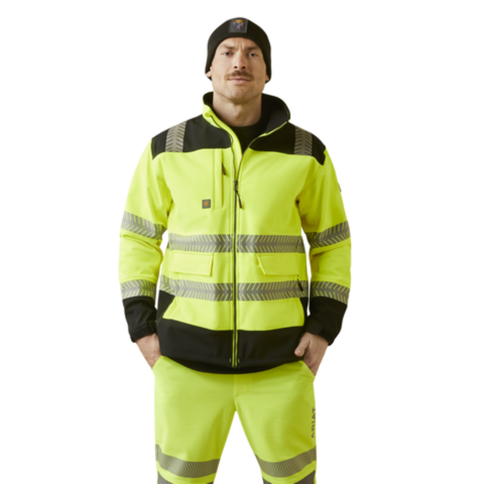 Picture of Ariat 10046407 REBAR HI-VIS SOFTSHELL JKT