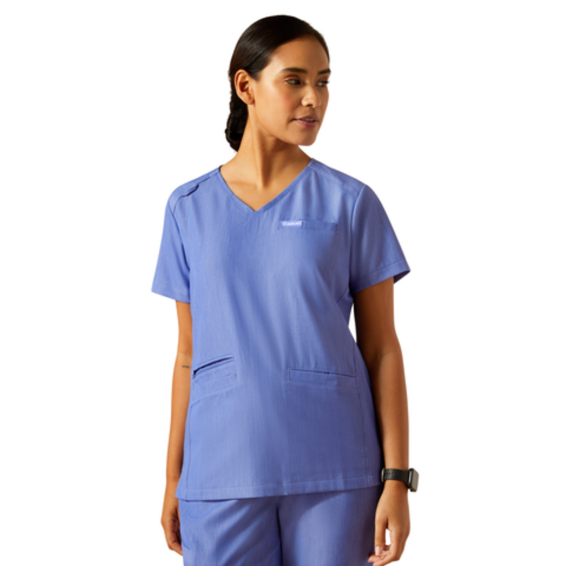 Picture of Ariat 10046120 CLARA 6 POCKET DURASTR SS SCRUB TOP