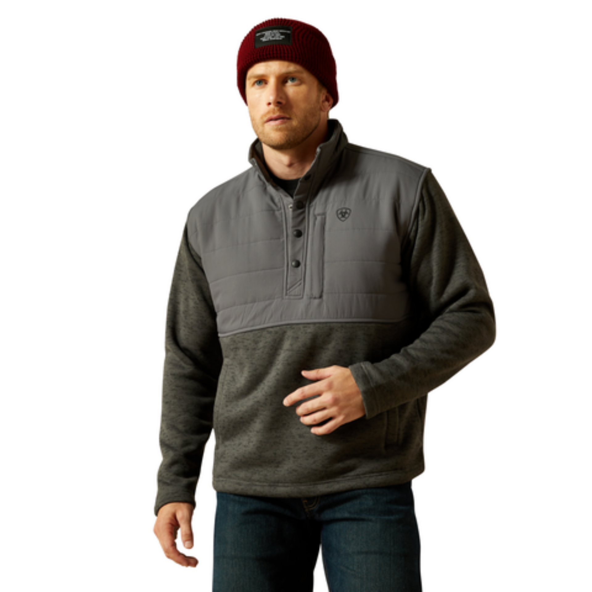 Picture of Ariat 10062679 Caldwell Reinforced Snap Sweater