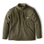 Picture of Carhartt 106378 Mens Relaxed Fit Midweight Quarter-Zip Pocket Sweater Fleece
