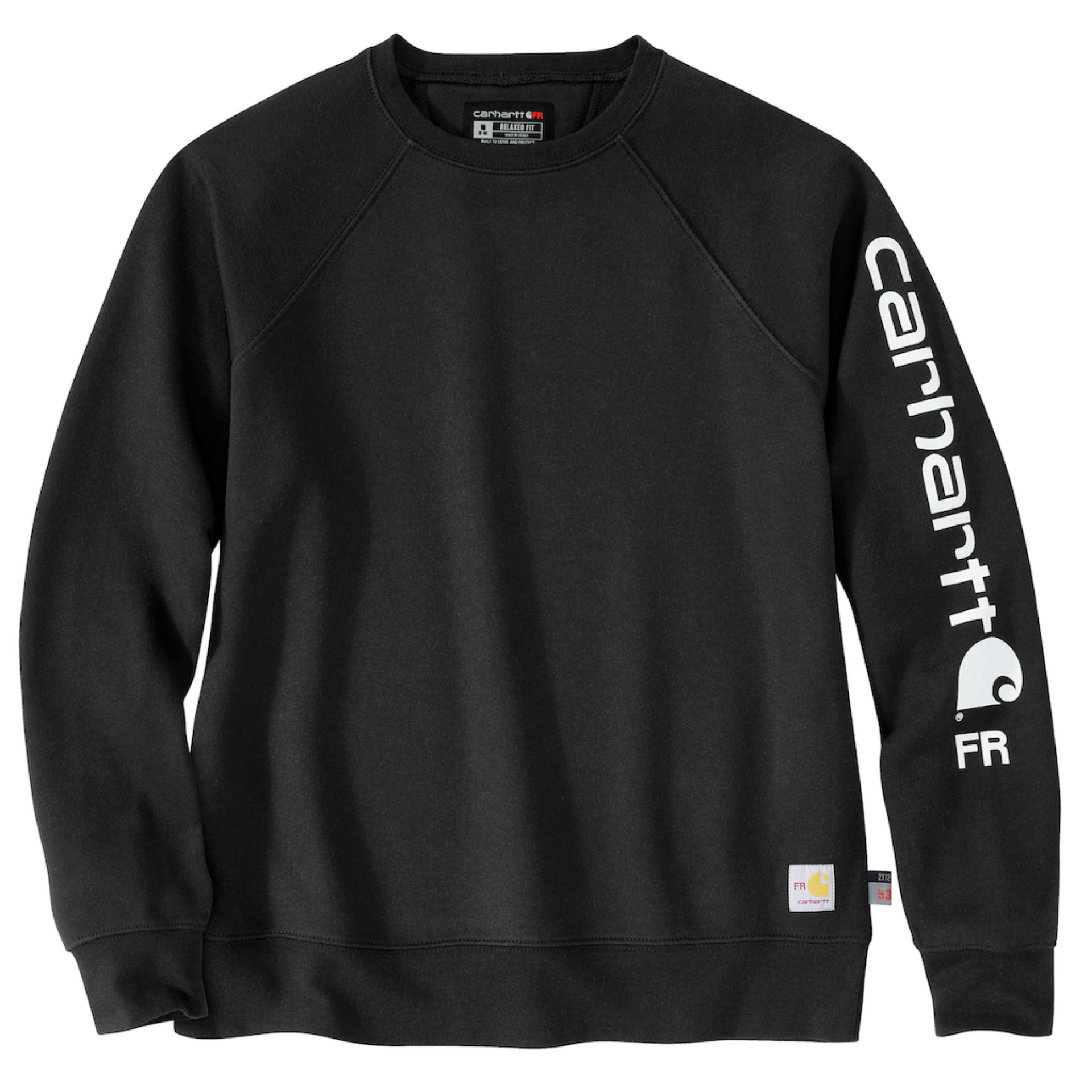 Picture of Carhartt 107078 Womens FR Force Marquette Crewneck Logo Sweatshirt