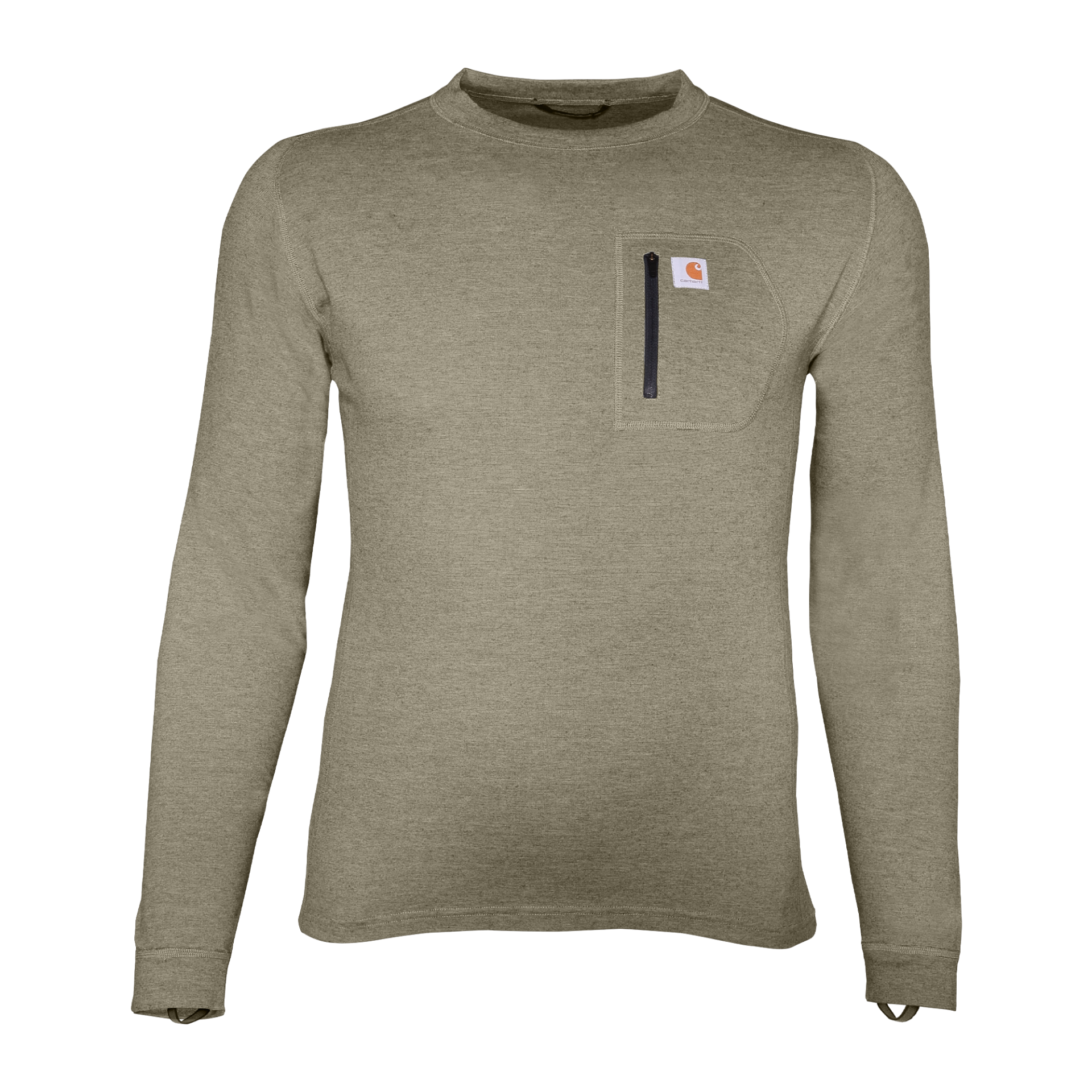 Picture of Carhartt UH0110M UH0110-MT Force Heavyweight Heathered Knit Base Layer Crewneck Pocket Top