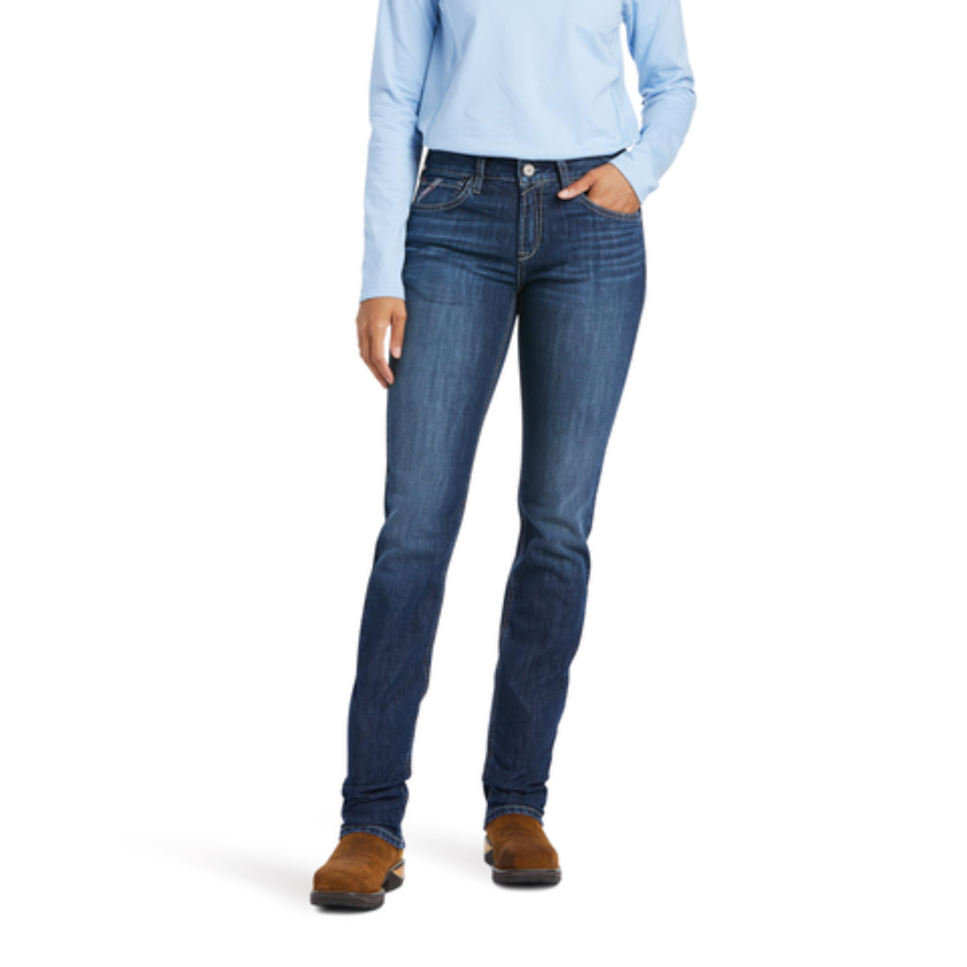 Picture of Ariat 10039658 FR R.E.A.L PR DURASTR DURALIGHT AVELYNN SLIM JEAN