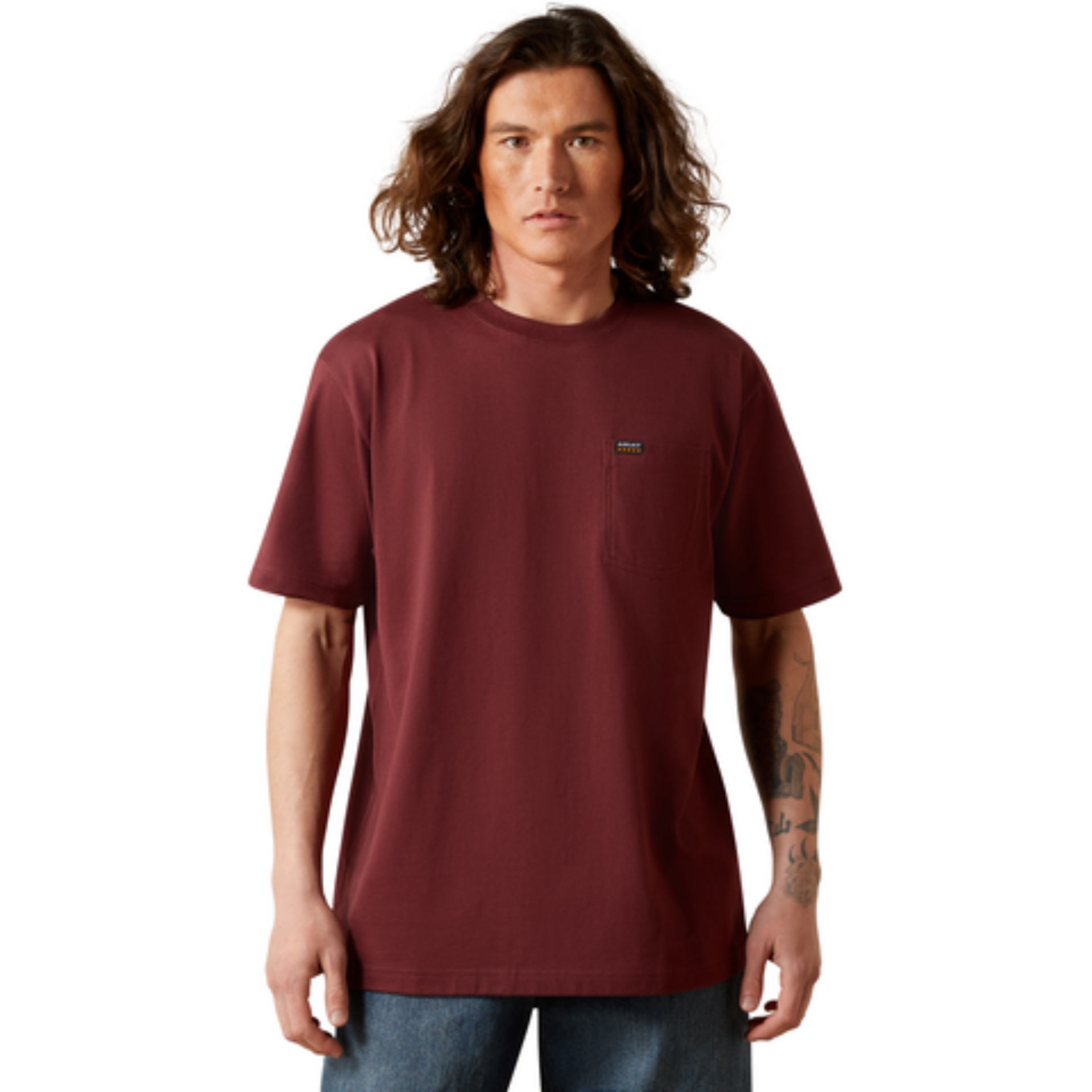 Picture of Ariat 10064013 Rebar Cotton Strong Standard Pocket T-Shirt