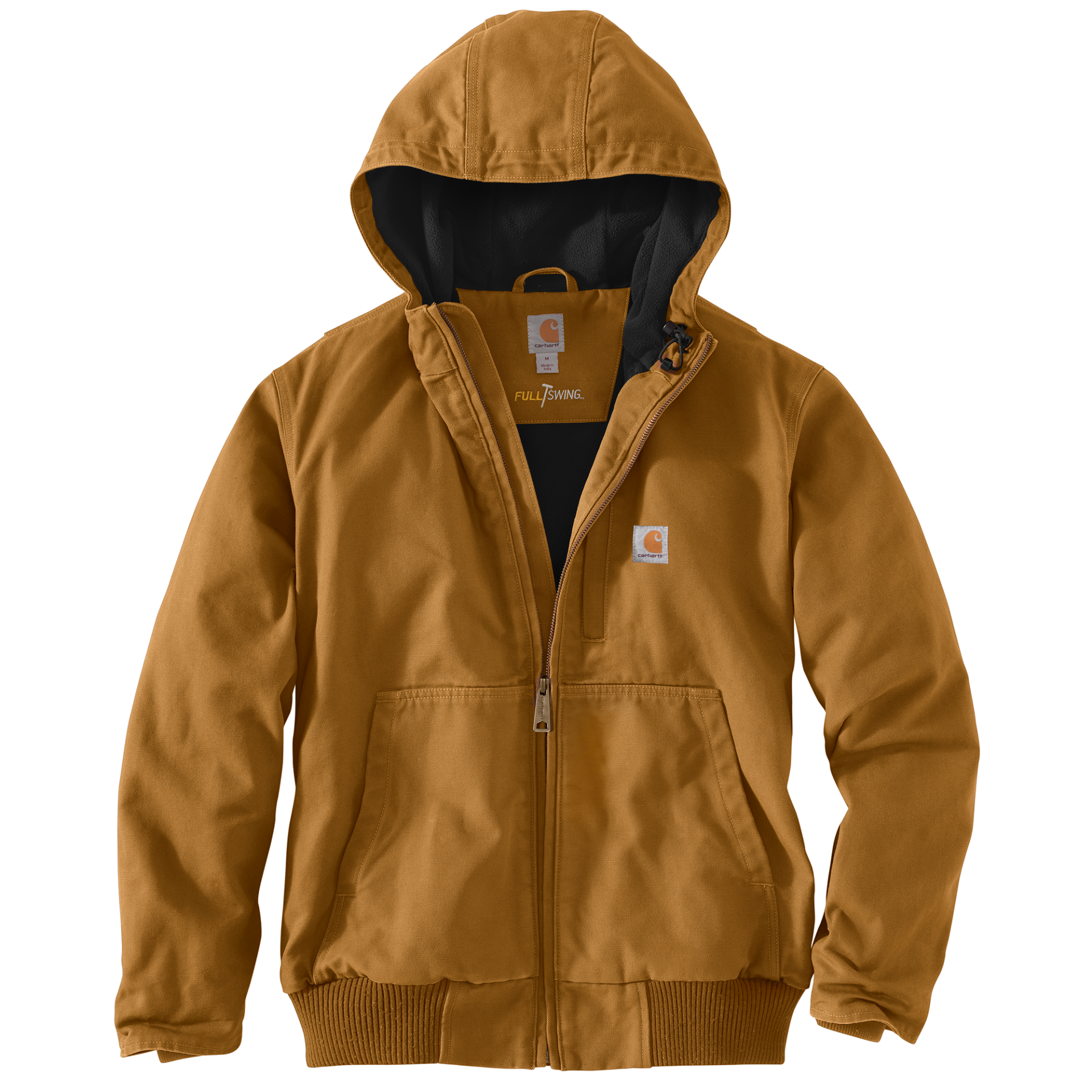 Picture of Carhartt 103371 Mens Full Swing® Loose Fit Washed Duck Fleece-Lined Active Jac
