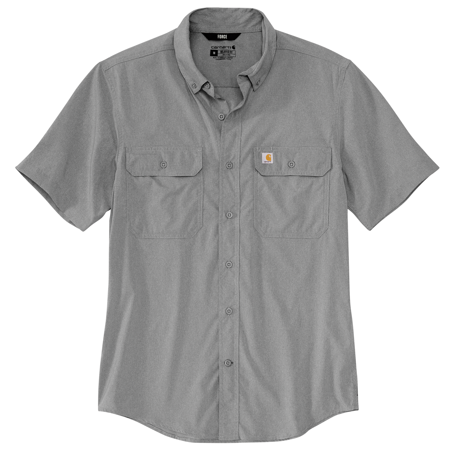 Picture of Carhartt 105292 Mens Force Sun Defender™ Chambray Relaxed SS Shirt