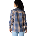 Picture of Carhartt 107136 Womens TENCEL Fiber Series Loose Fit  Twill Plaid Shirt