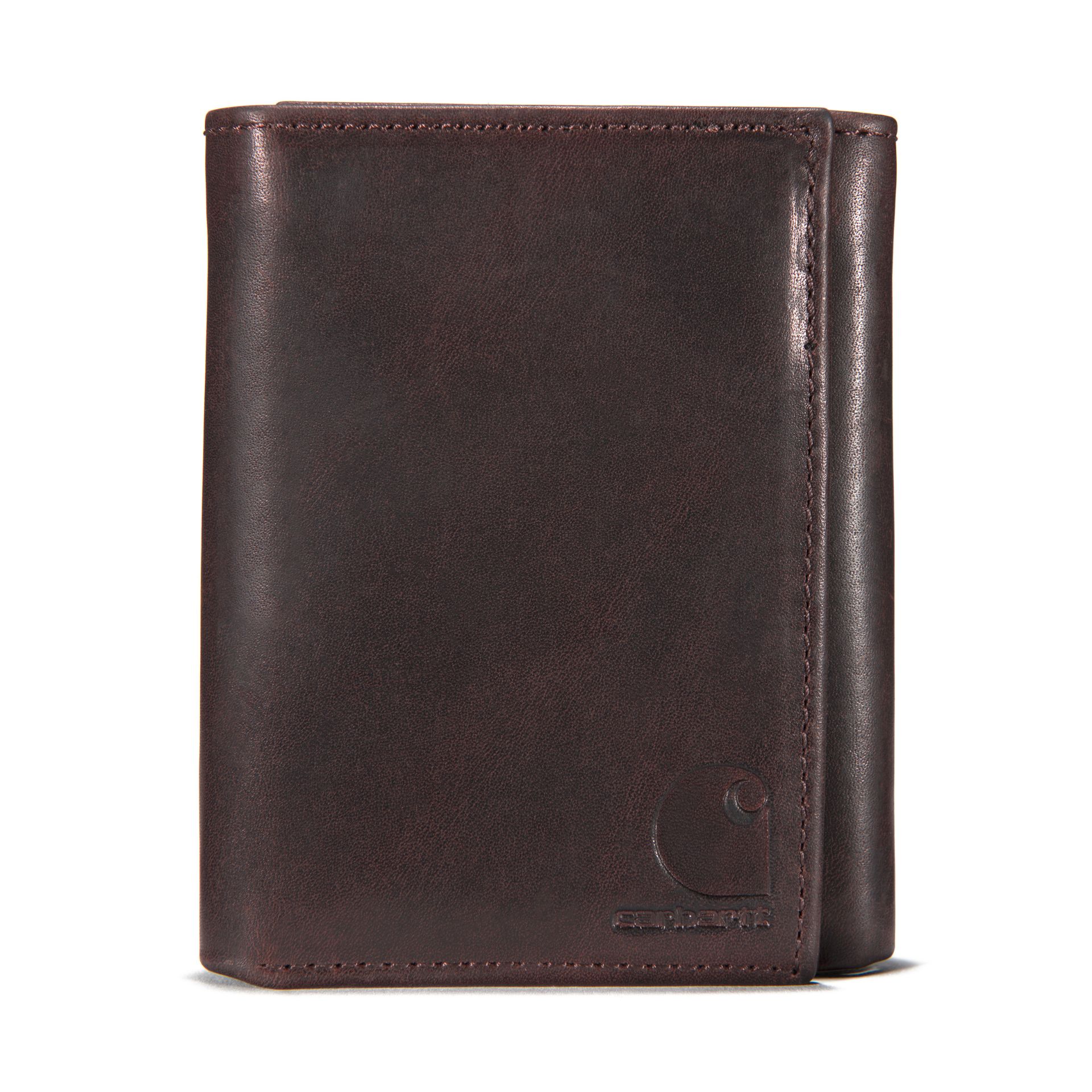 Picture of Carhartt B0000219 Mens Oil Tan Leather Trifold Wallet