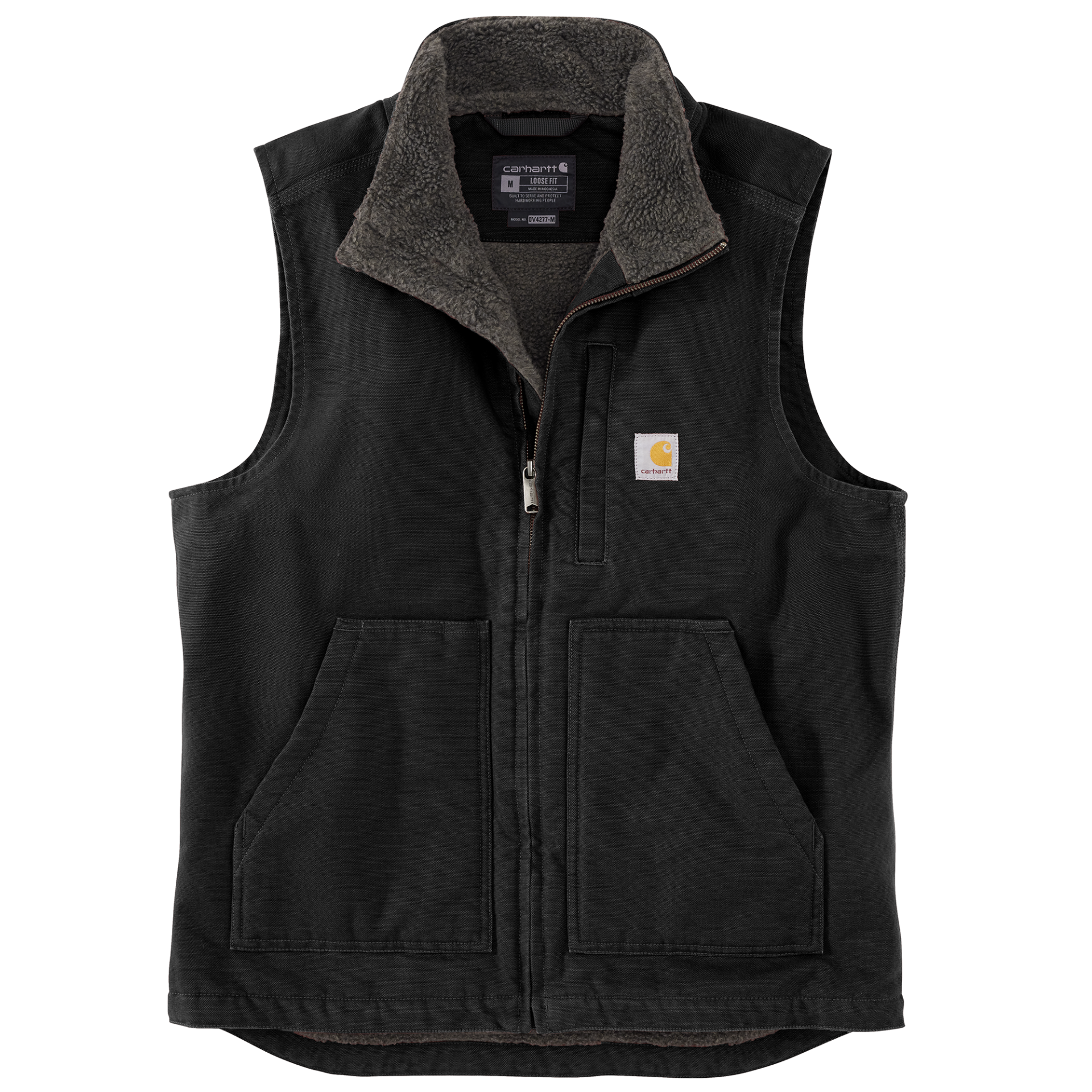 Picture of Carhartt 104277 Mens Washed Duck Mock-Neck Vest