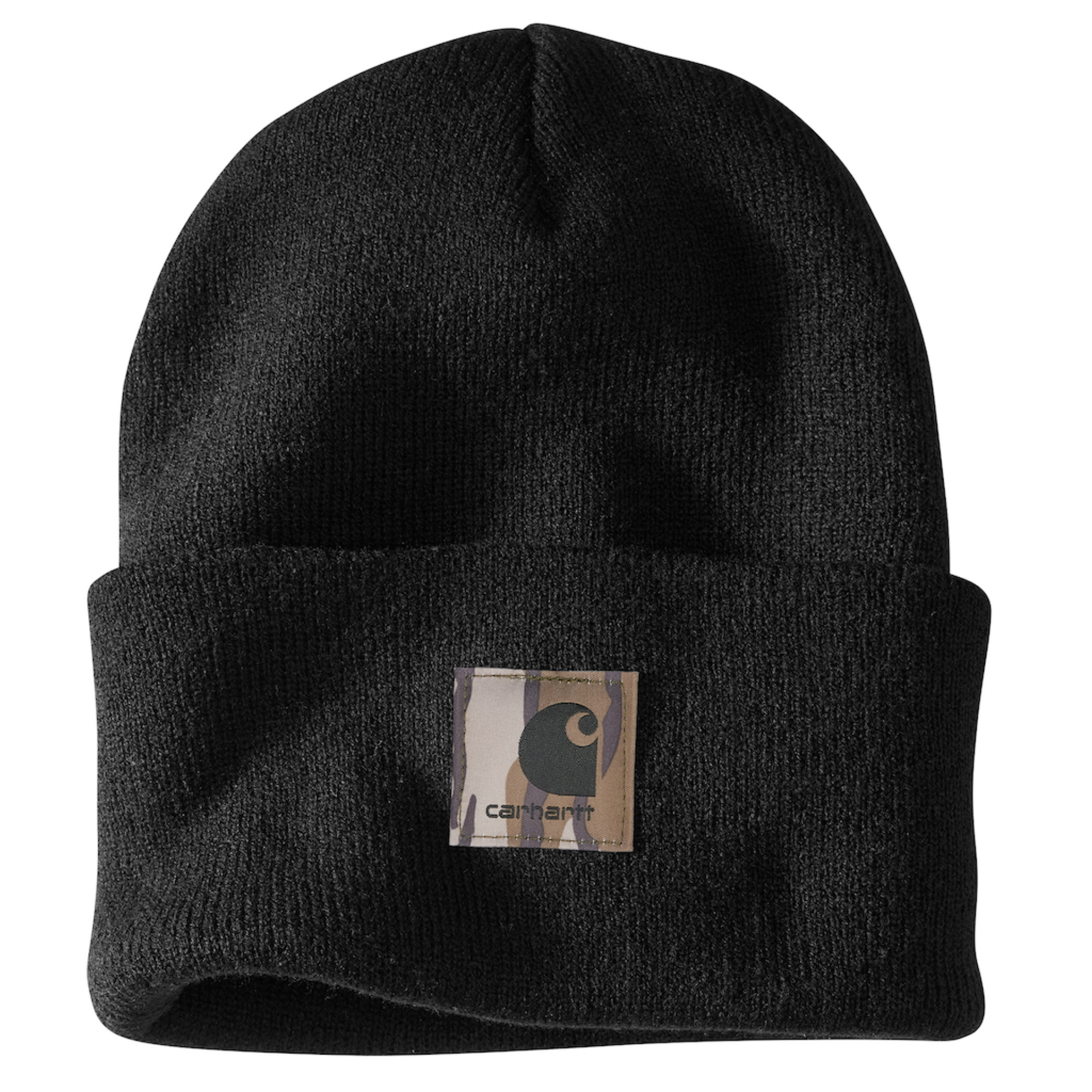 Picture of Carhartt 107131 Mens Knit Camo Patch Beanie