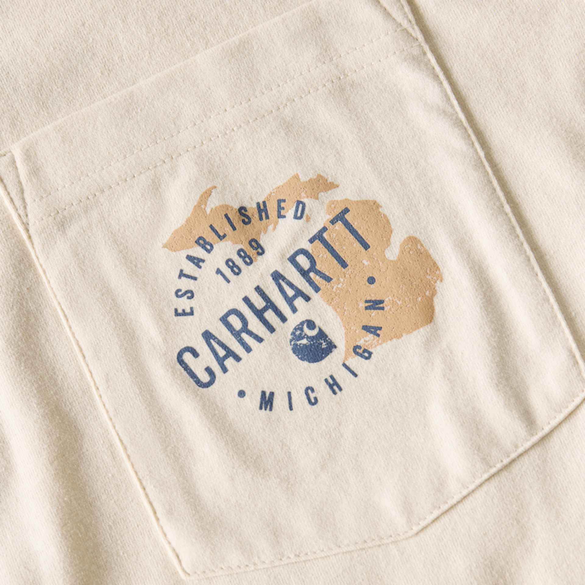 Picture of Carhartt 107282 Mens Irvine Relaxed Michigan T-Shirt