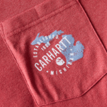 Picture of Carhartt 107282 Mens Irvine Relaxed Michigan T-Shirt