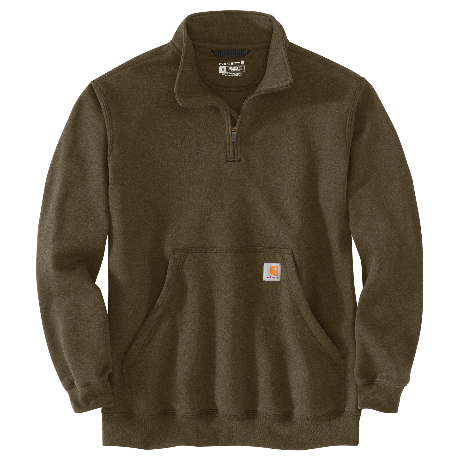 Picture of Carhartt 105294 Mens Marquette 1/4-Zip Mock-Neck Sweatshirt