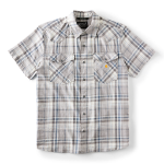 Picture of Carhartt 107284 Mens Montana Bozeman Relaxed SS Plaid Shirt