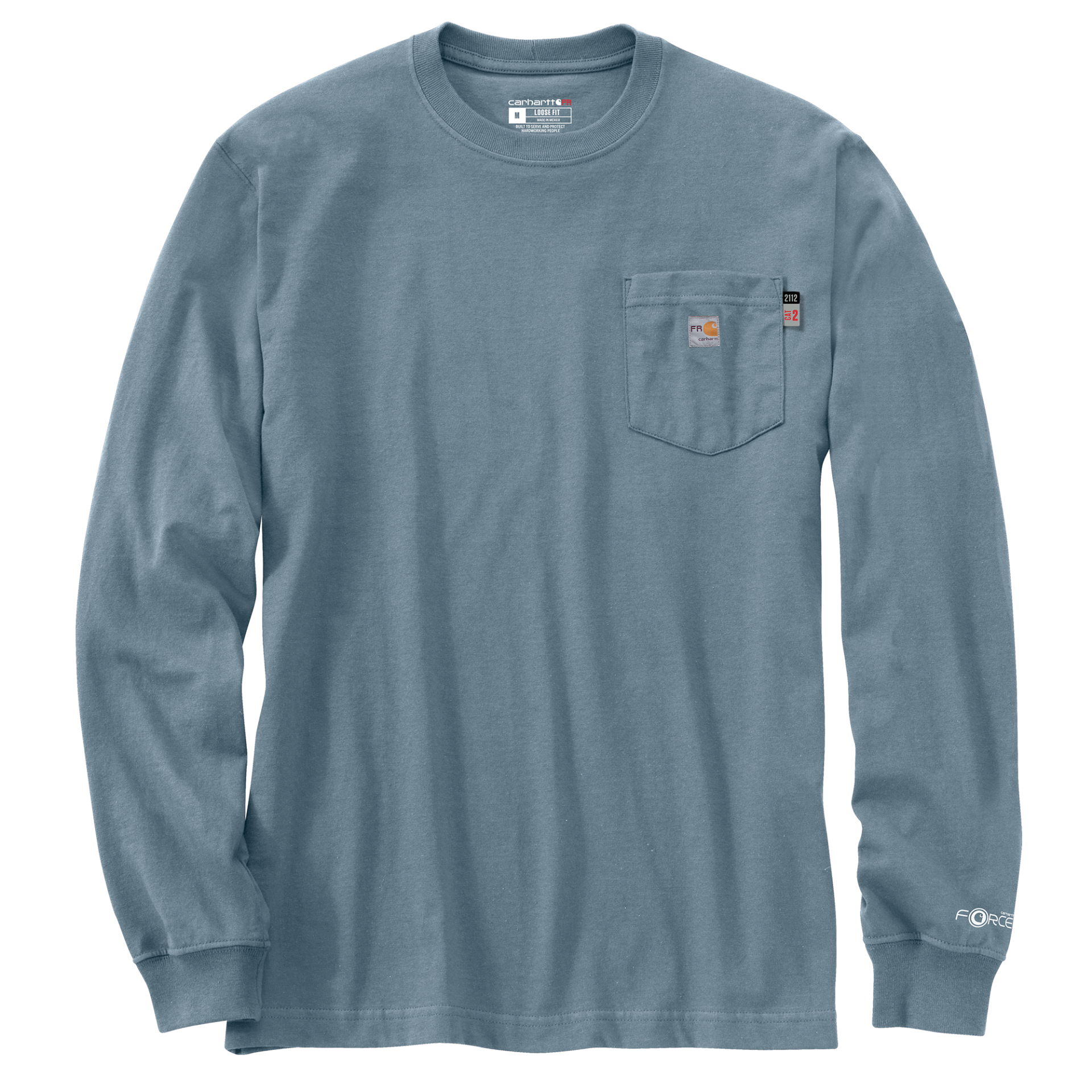 Picture of Carhartt 107196 Mens FR Force Irvine Loose LS Electric Utilities T-Shirt
