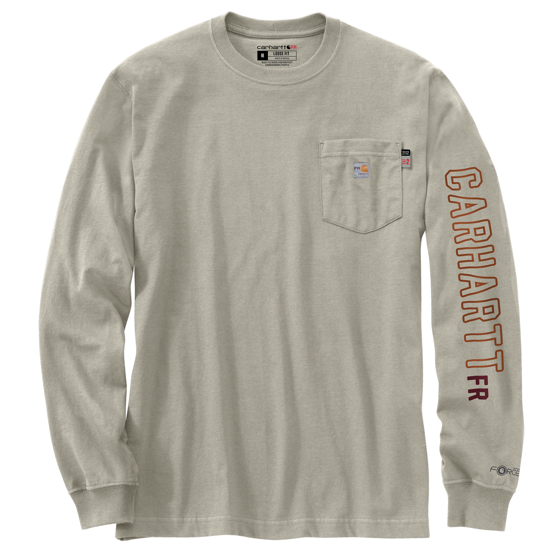 Picture of Carhartt 107364 Mens FR Force Irvine Loose LS Flames T-Shirt