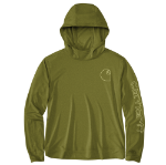 Picture of Carhartt 106236 Womens Force Sun Defender™ Relaxed LS Logo Hoodie