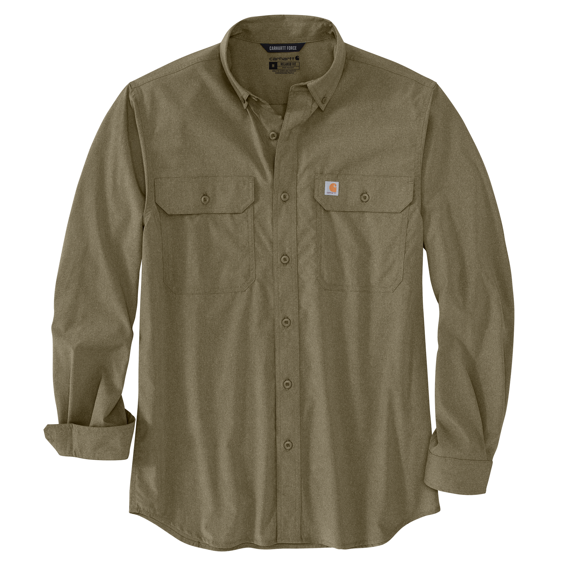 Picture of Carhartt 105291 Mens Force Sun Defender™ Chambray Relaxed LS Shirt