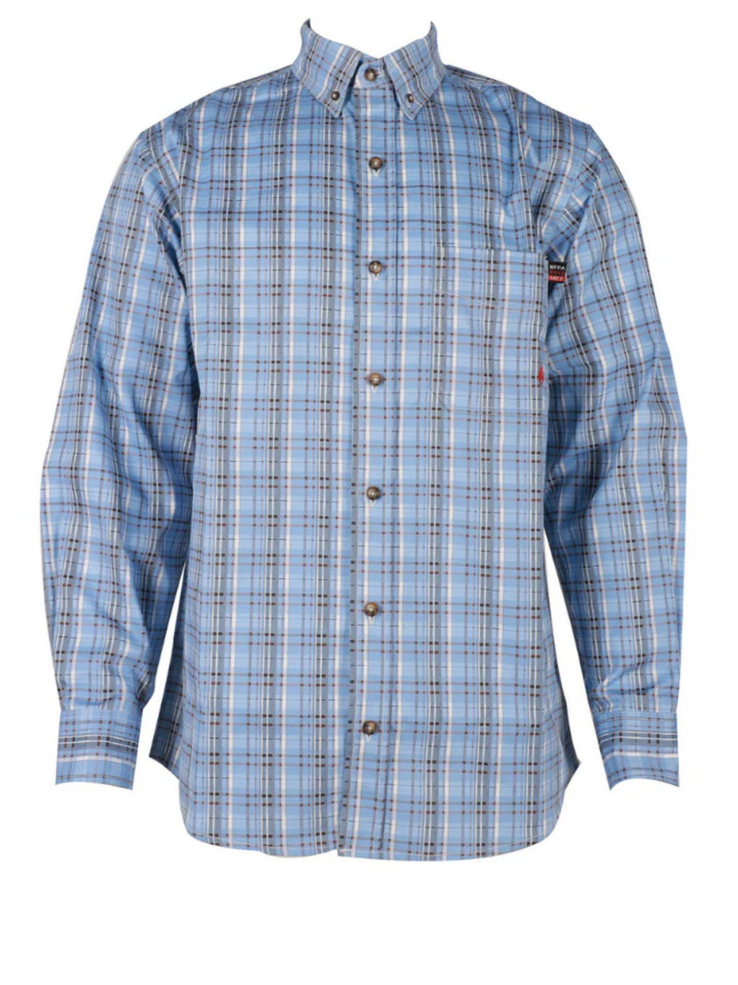 Picture of Forge FR MFRPLDB242 Men's Plaid Long Sleeve Shirt