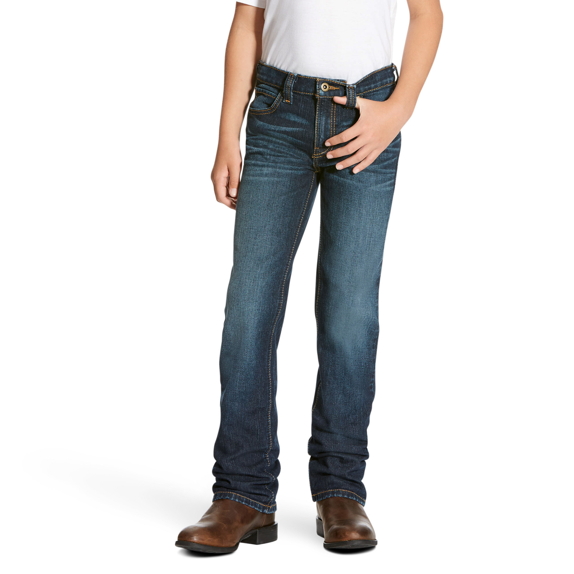 Picture of Ariat 10023450 B5 STR LEGACY STKBL STRAIGHT JEAN DURHAM