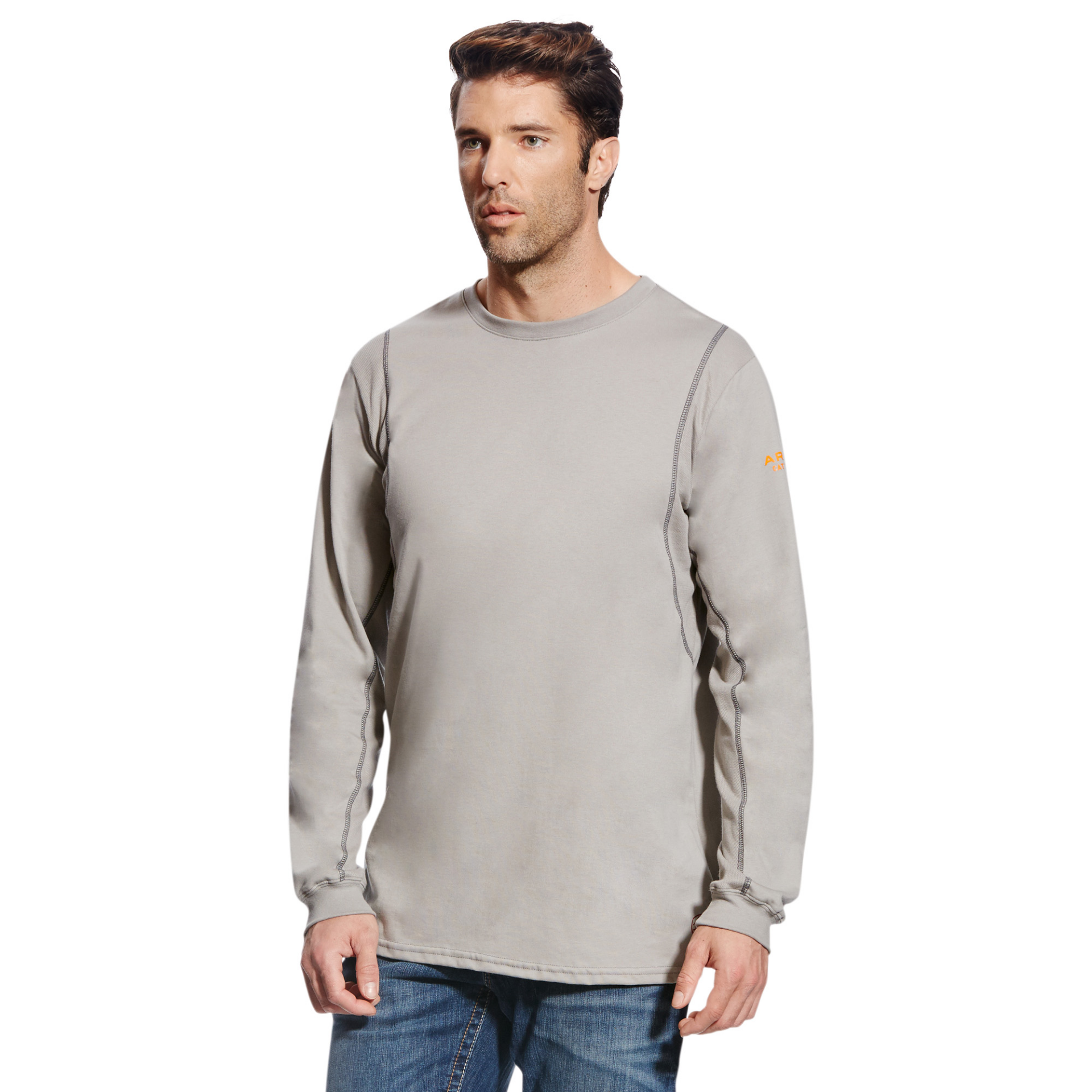 Picture of Ariat 10019015 FR AC CREW LS T-SHRT