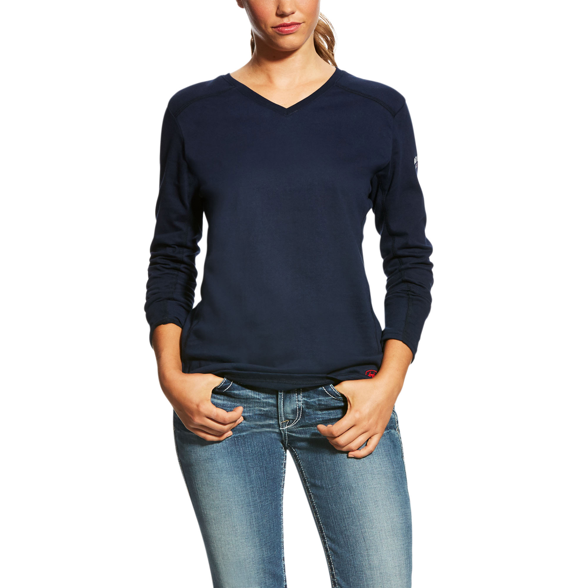Picture of Ariat 10022698 FR AC CREW LS TOP