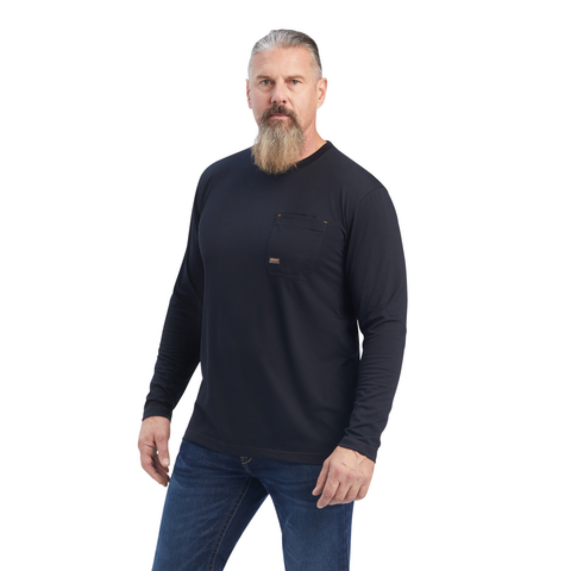 Picture of Ariat 10041428 REBAR WORKMAN BORN FOR THIS GRAPHIC LS T-SHRT