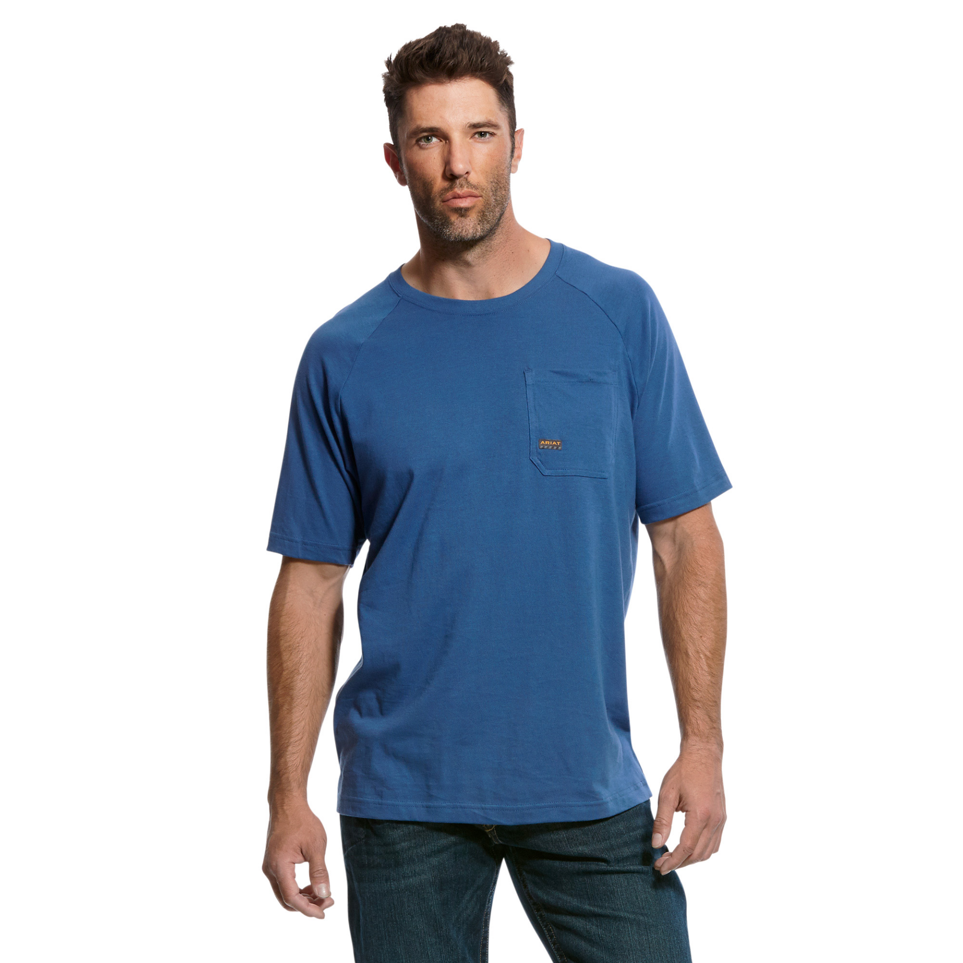 Picture of Ariat 10025377 REBAR COTTON STRONG SS T-SHRT