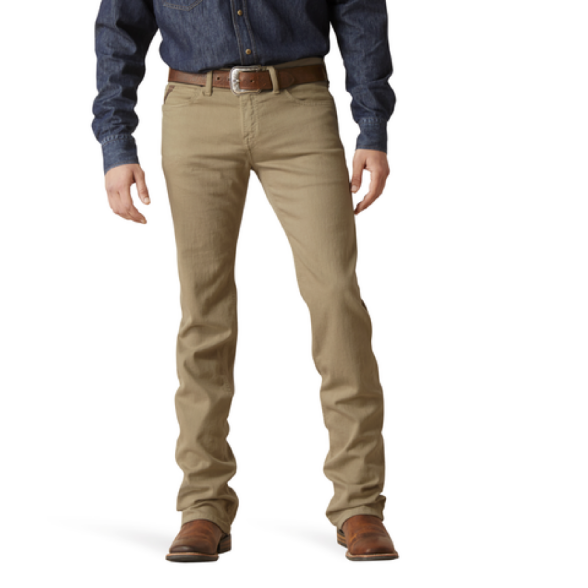 Picture of Ariat 10044369 M7 STR GRIZZLY STRAIGHT JEAN DARK KHAKI