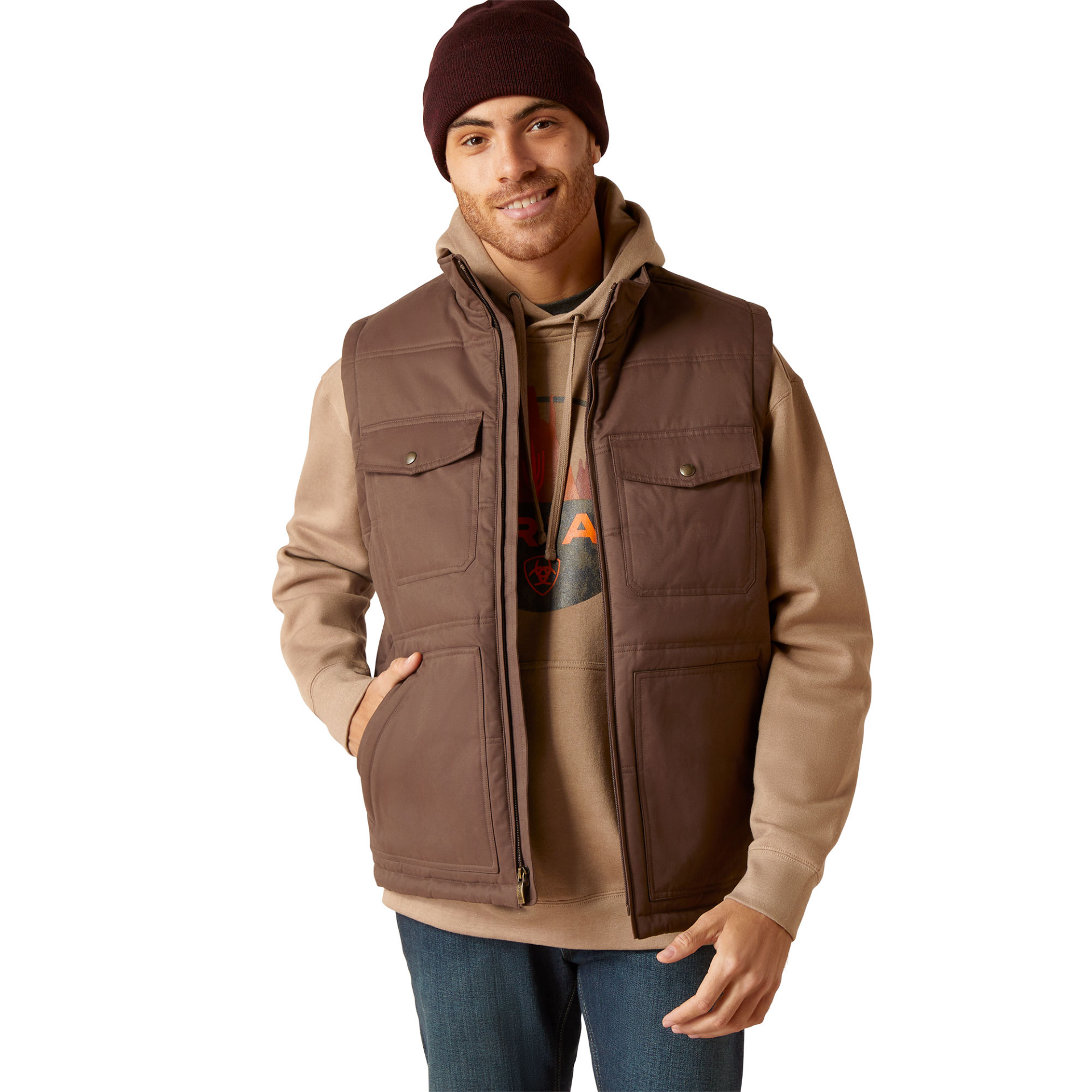 Picture of Ariat 10046387 GRIZZLY CANVAS VEST